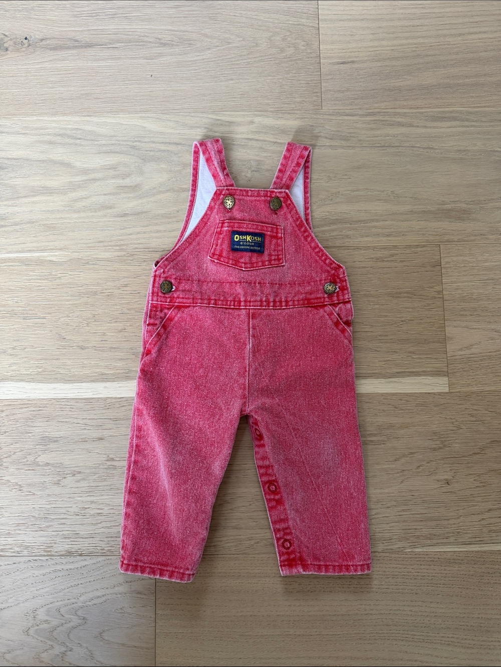 Vintage OshKosh B'gosh red Denim Baby Overalls